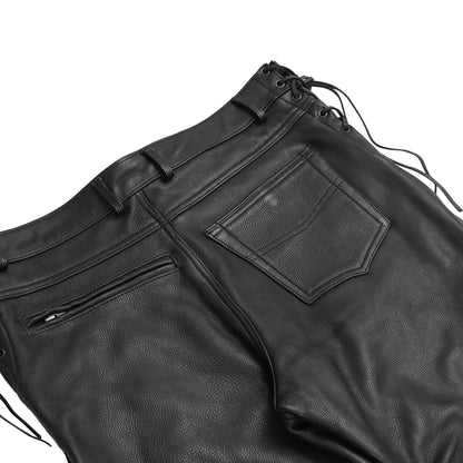 Road Rage Black leather motorcycle chaps - view 7