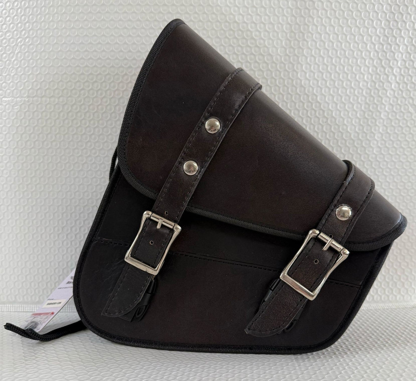 Genuine Distressed Brown Leather Left Side Solo Swing Arm Bag