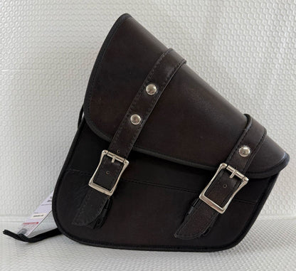 Genuine Distressed Brown Leather Left Side Solo Swing Arm Bag