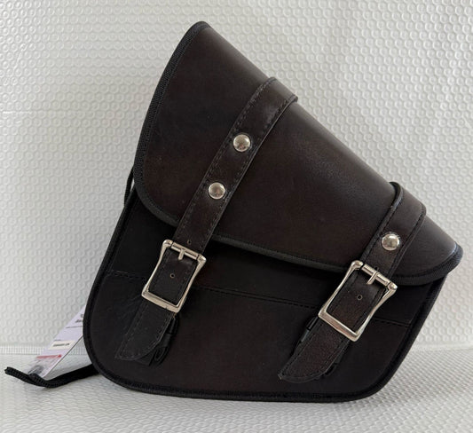 Genuine Distressed Brown Leather Left Side Solo Swing Arm Bag