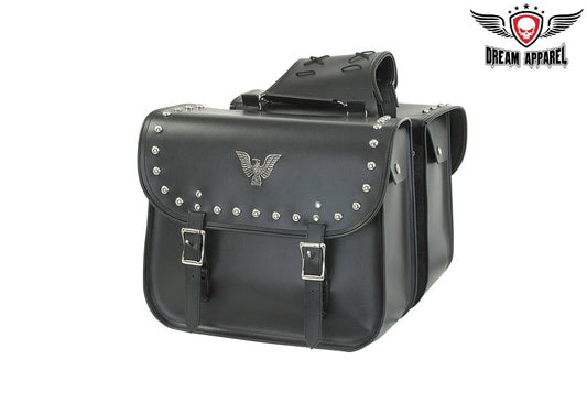 PVC Motorcycle Saddlebag With Studs