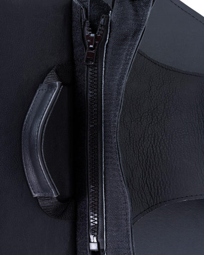 Dream Apparel Black Motorcycle Leather Saddlebags with Studs