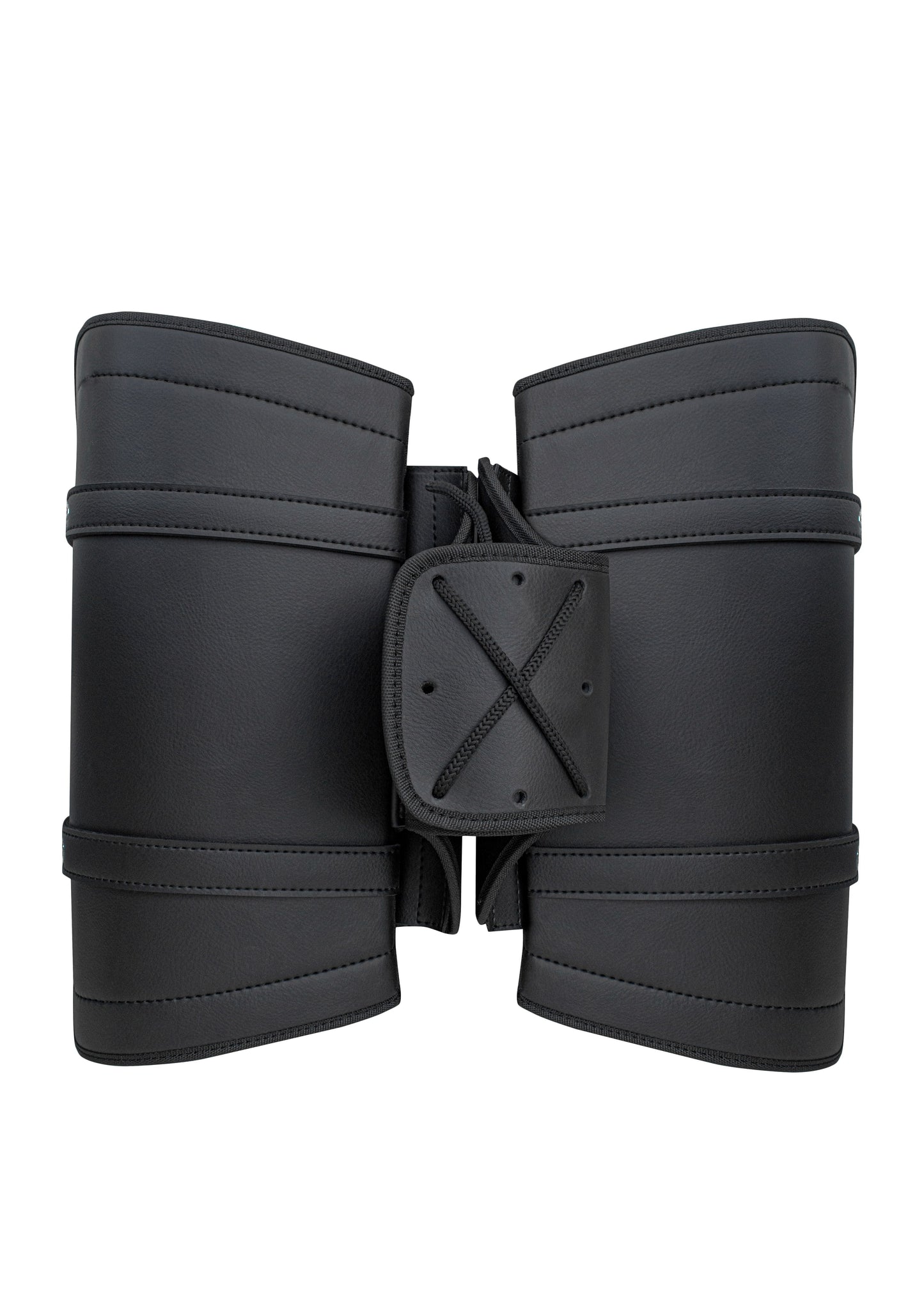 Dream Apparel Motorcycle Saddlebag Black PVC Classic Vintage Style, Weather-Resistant Saddlebag