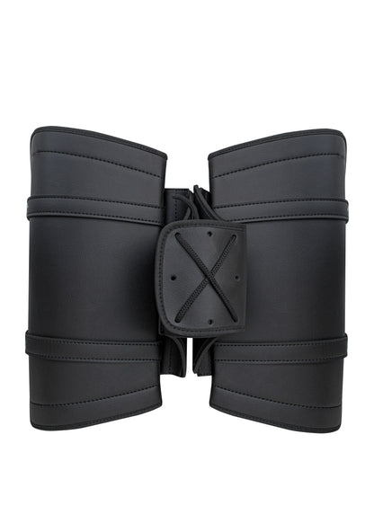 Dream Apparel Motorcycle Saddlebag Black PVC Classic Vintage Style, Weather-Resistant Saddlebag