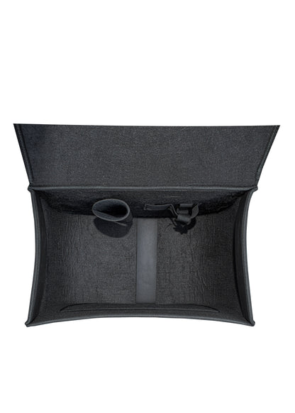 Dream Apparel Motorcycle Saddlebag Black PVC Classic Vintage Style, Weather-Resistant Saddlebag