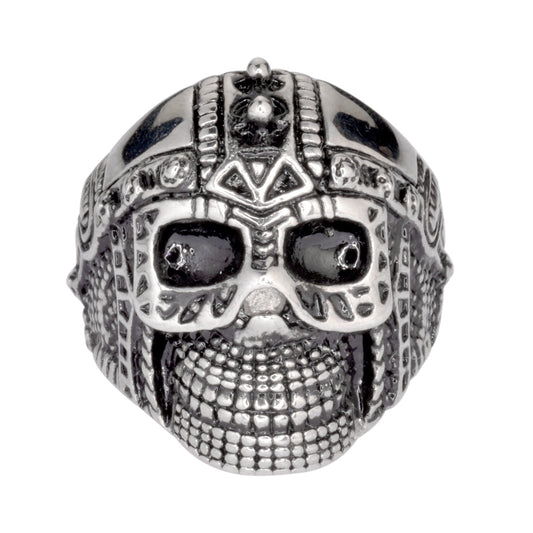 SK1022 Gents Cyborg Spike Skull Ring Stainless Steel Motorcycle Biker Jewelry