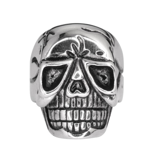 SK1044 Gents Alien Skull Ring Stainless Steel Motorcycle Biker Jewelry