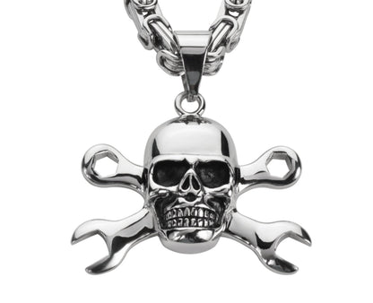 SK1424 Skull 2 1/4" Tall with Chain