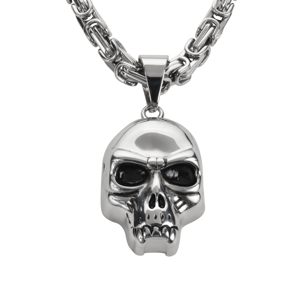 SK1428 Skull 2 1/4" Tall Byzantine Chain