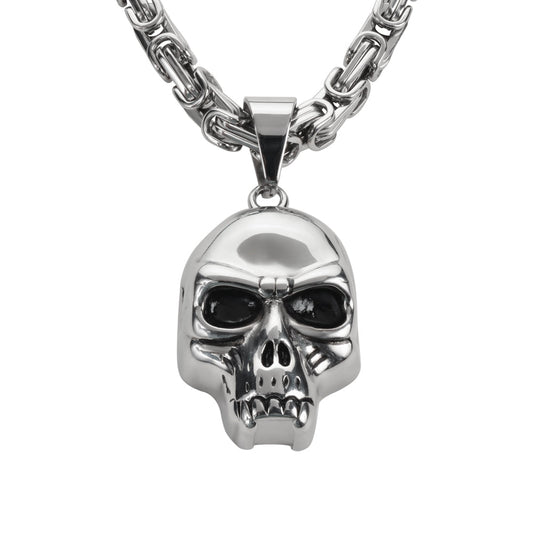 SK1428 Skull 2 1/4" Tall Byzantine Chain