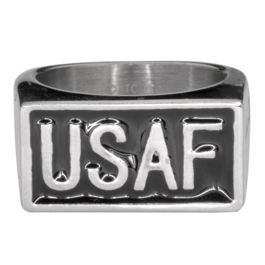 SK1724  Gents USAF Ring 316L Stainless Steel Military Jewelry
