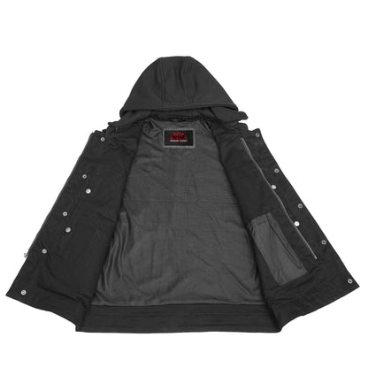 Men's Black Denim Single Back Panel Concealment Vest w/Rem - view 5