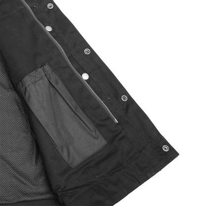 Men's Black Denim Single Back Panel Concealment Vest w/Rem - view 6