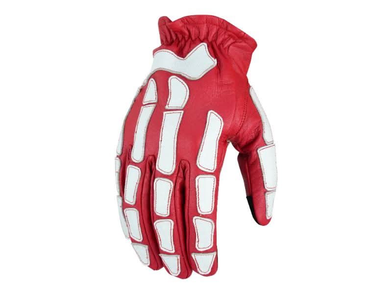 Skeletal Grip Red and White Skeleton Design Riding Glove - view 3