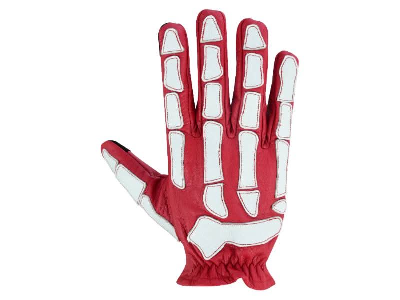Skeletal Grip Red and White Skeleton Design Riding Glove - view 4