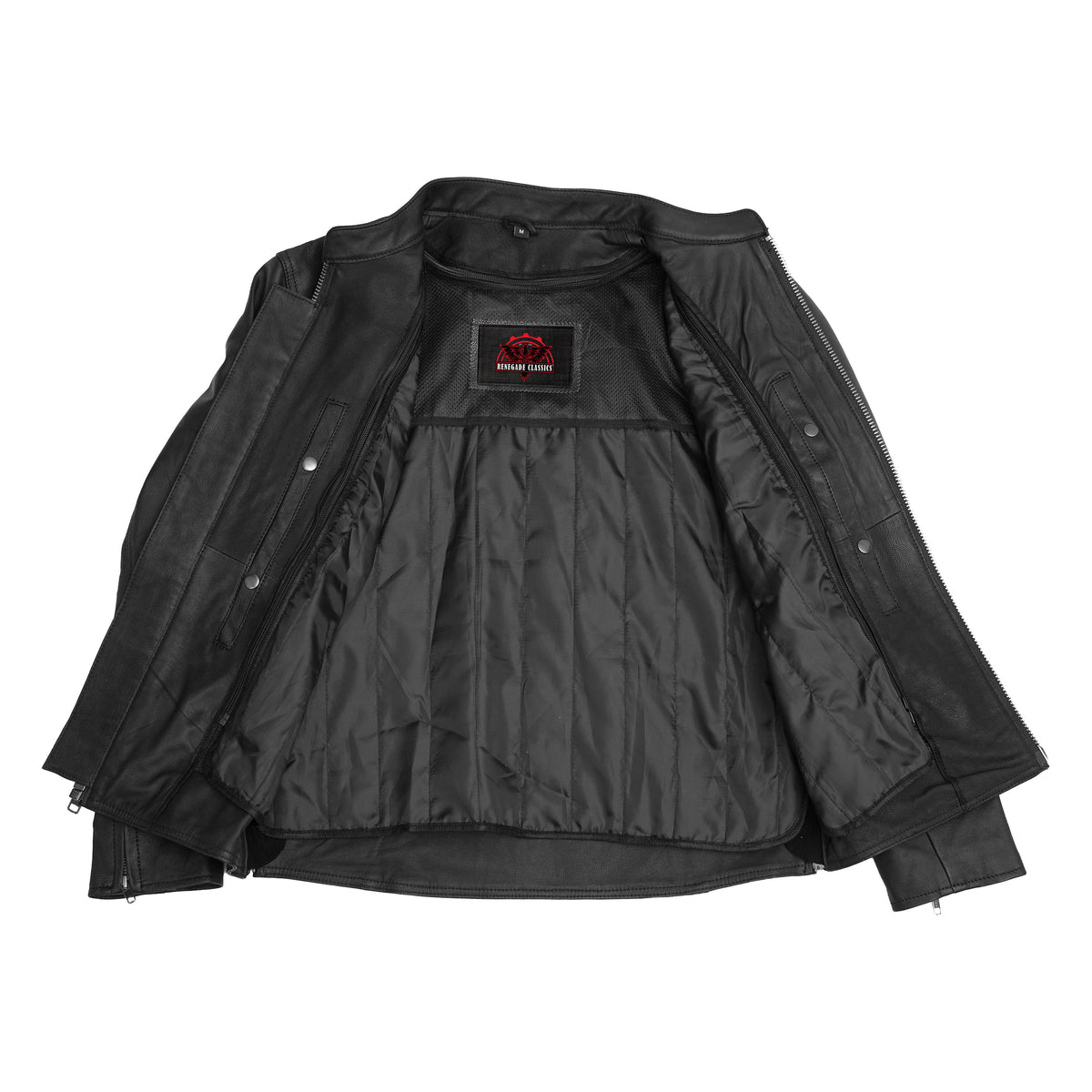 Men's Black Scooter Leather Jacket - view 10
