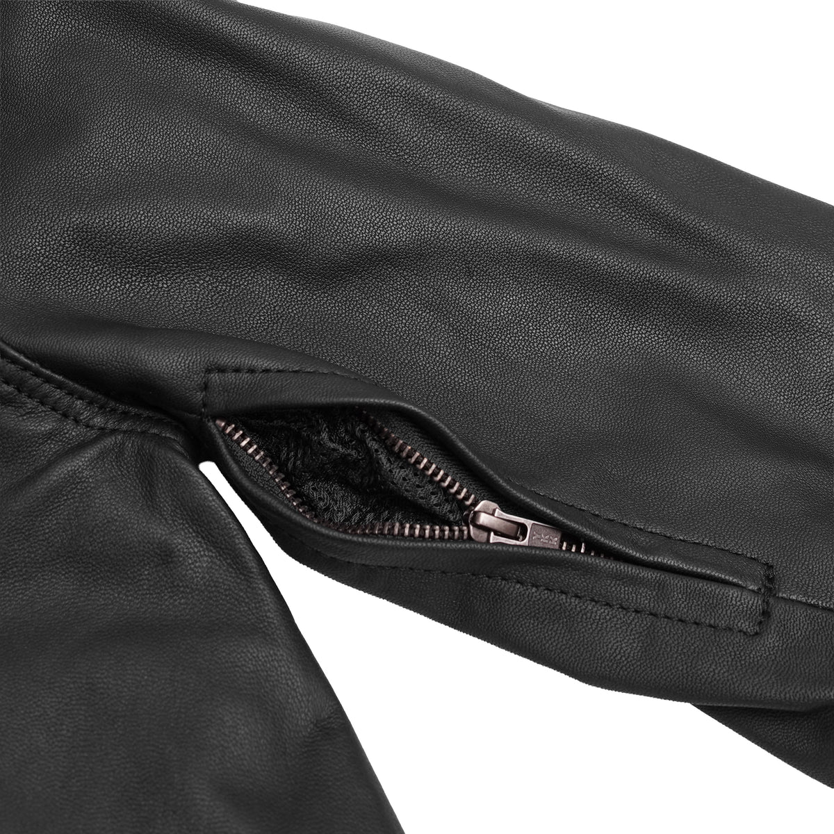Men's Black Scooter Leather Jacket - view 6