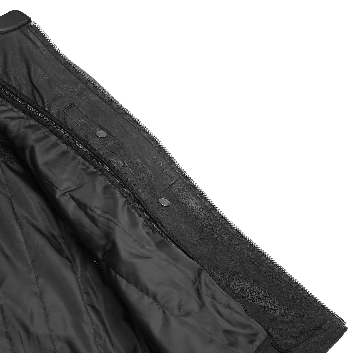 Men's Black Scooter Leather Jacket - view 7