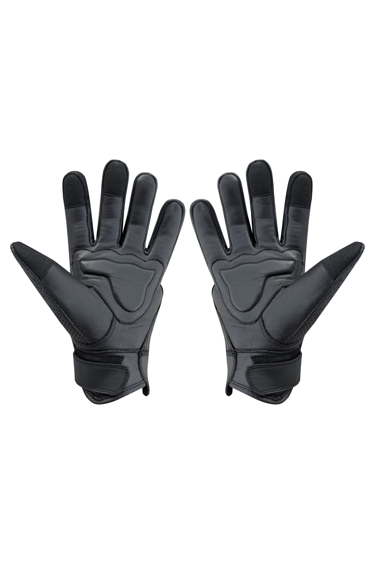 Dream Apparel Men’s Leather Motorcycle Gloves Perforated Leather Internal EVO-Mould Knuckle Protect