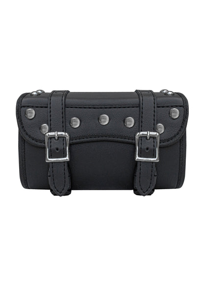 Dream Apparel Motorcycle Tool Bag Stylish Studs Design Secure Buckle Strap Universal Fit for Cruiser