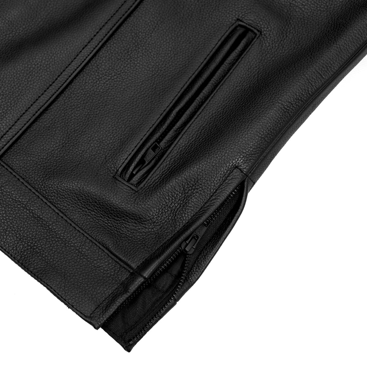 Eclipse Black Motorcycle Vest - Hidden Smart Access Pockets & Durable Lining - view 11