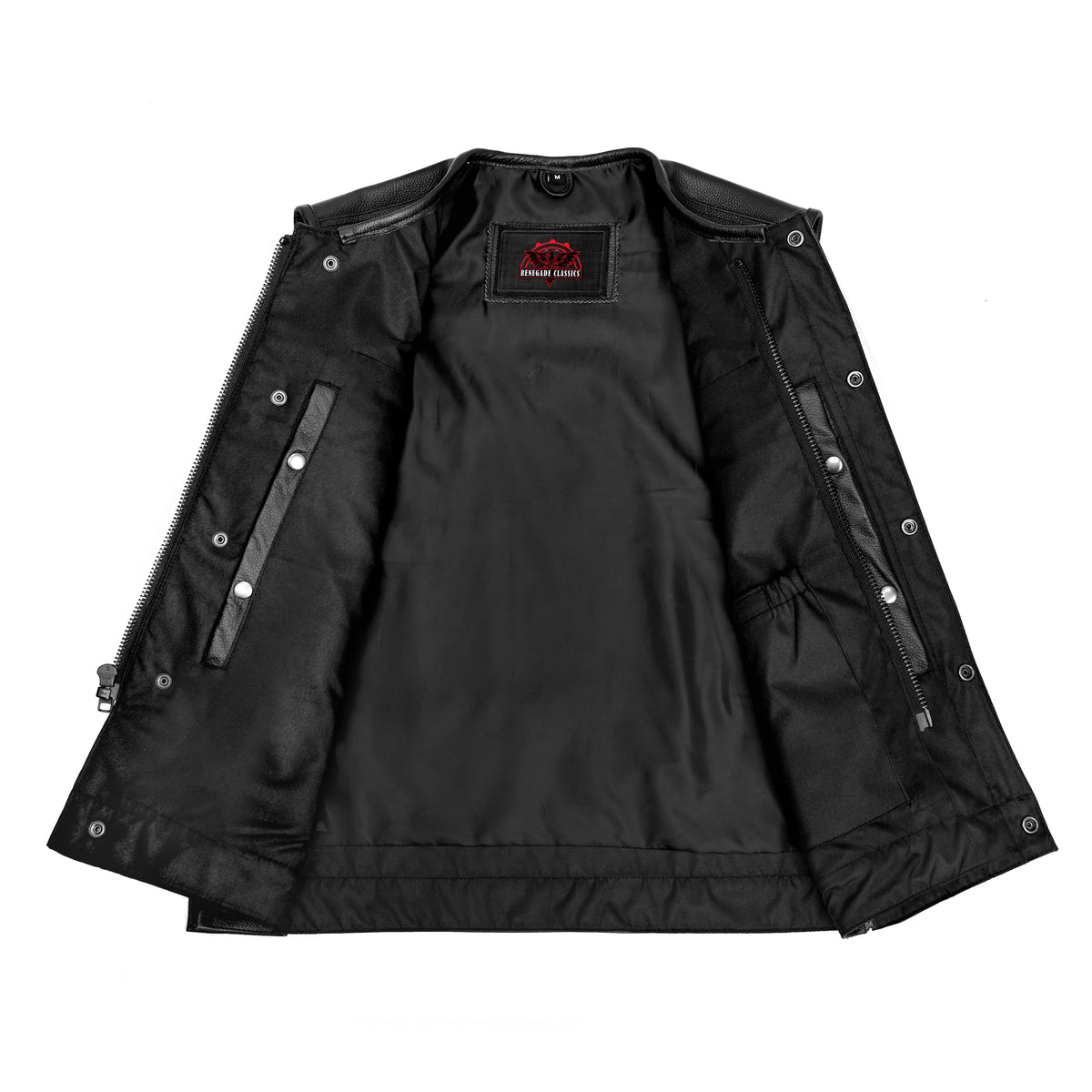 Eclipse Black Motorcycle Vest - Hidden Smart Access Pockets & Durable Lining - view 5