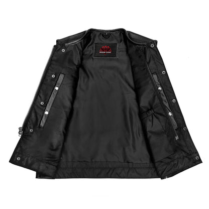 Eclipse Black Motorcycle Vest - Hidden Smart Access Pockets & Durable Lining - view 5
