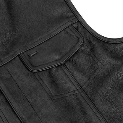 Eclipse Black Motorcycle Vest - Hidden Smart Access Pockets & Durable Lining - view 9
