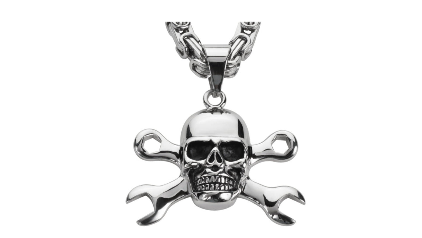 SK1424 Skull 2 1/4" Tall with Chain
