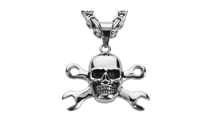 SK1424 Skull 2 1/4" Tall with Chain