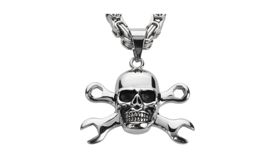 SK1424 Skull 2 1/4" Tall with Chain