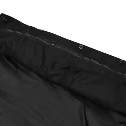 Men's Black Leather Motorcycle Vest with Removable Hood - view 6