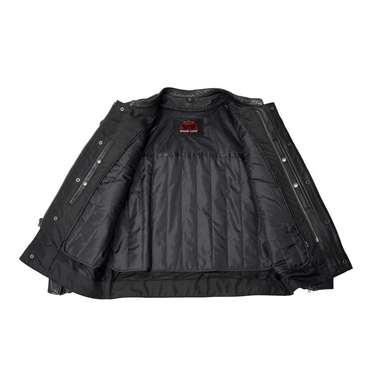 Men's Black Utility Style Motorcycle Jacket - view 5