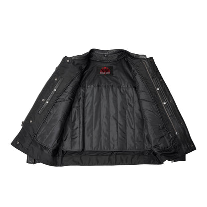 Men's Black Utility Style Motorcycle Jacket - view 5