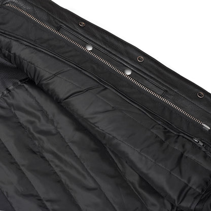 Men's Black Utility Style Motorcycle Jacket - view 6
