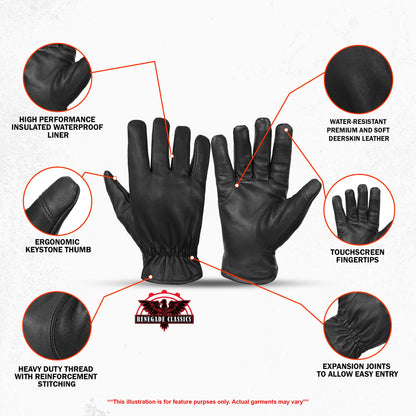 Deerskin Waterproof Thermal Lined Glove - view 4