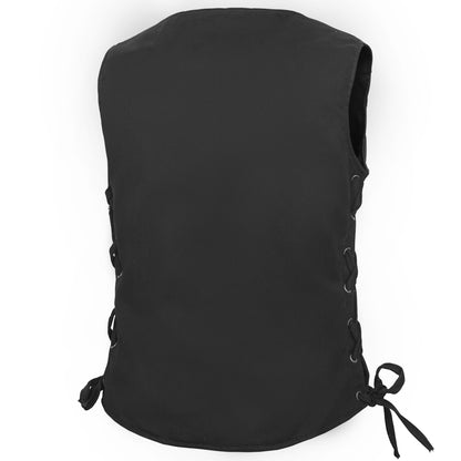 Women's Denim Longer Body ¾ Vest - Side Laces - view 2