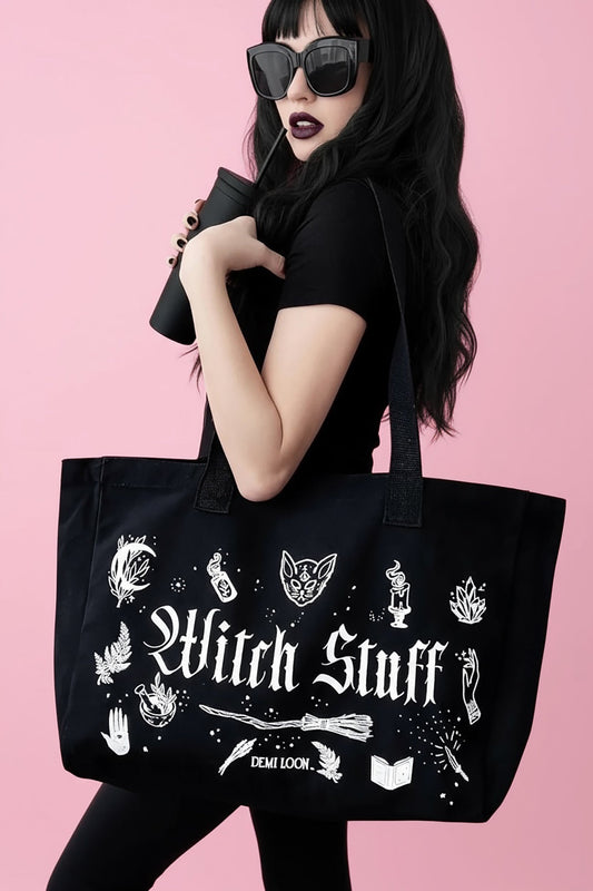 Witch Stuff Oversized Heavy Canvas Tote Bag