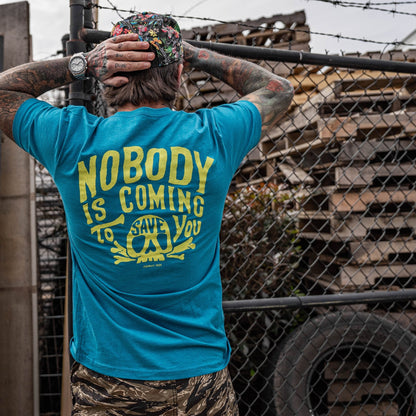 Nobody Is Coming To Save You Skull Men's T-Shirt