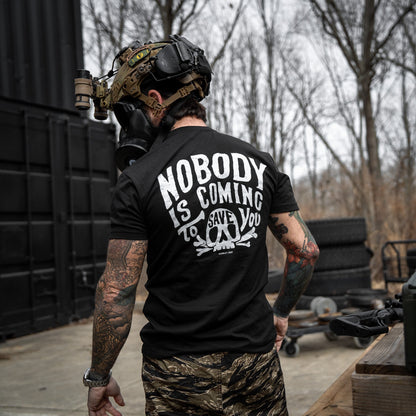 Nobody Is Coming To Save You Skull Men's T-Shirt