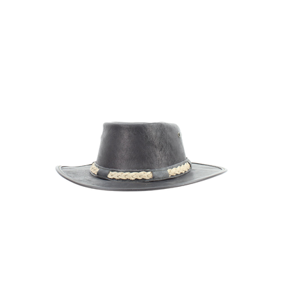 American Bison Crushable Cowboy Hat with Braided Hat Band: Brown / Small