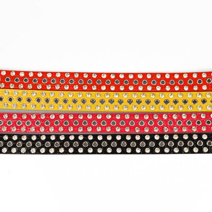 Fashion Shiny Rhinestone Women's Belt: Red / One Size