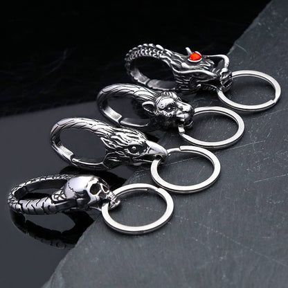 Car Personalized Design Stainless Steel Faucet Keychain: Dragon