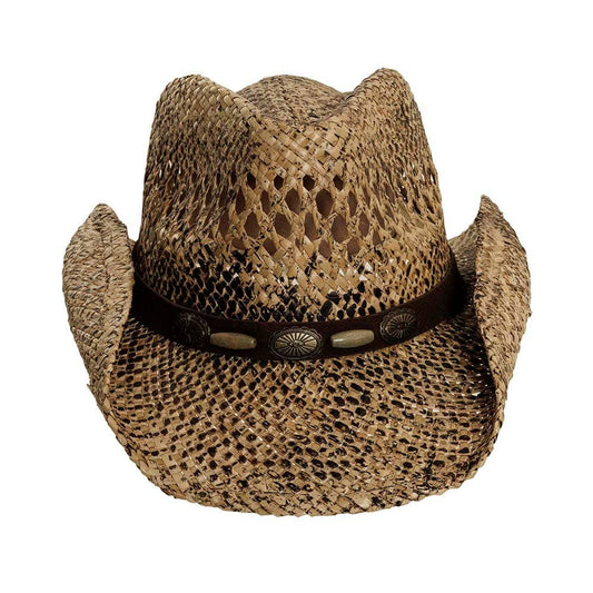 Woven Seagrass Straw Cowboy Hat - Style Sedona: Natural