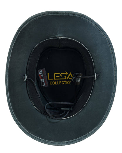 Sahara Leather Hats Western Style for Men and Women shapeabl: Tan Brown / S