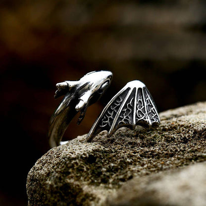 Men's Cast Dragon Ring: 10
