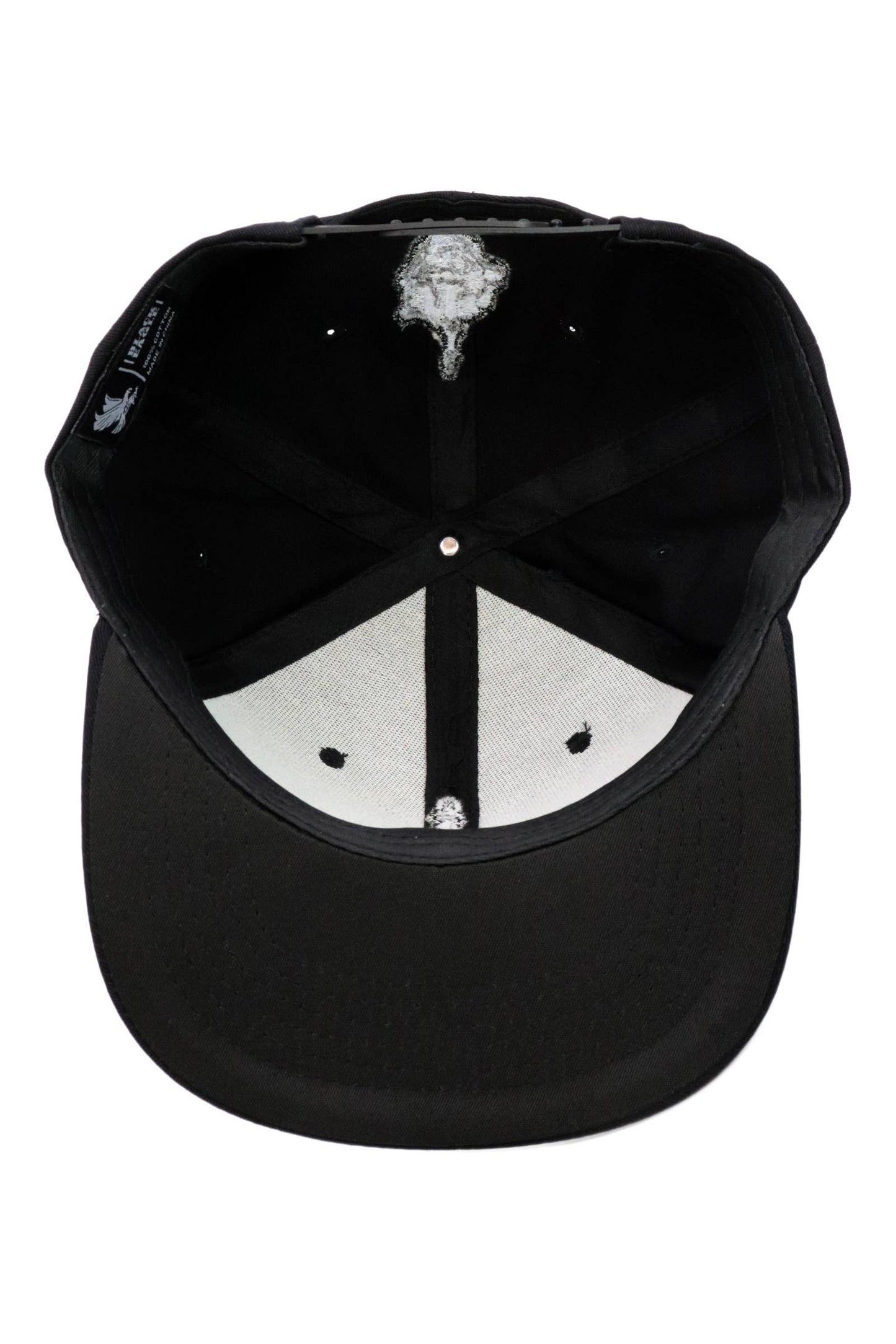 Middle Finger Up Skeleton Cotton Snapback: WHITE/RED / ONE SIZE
