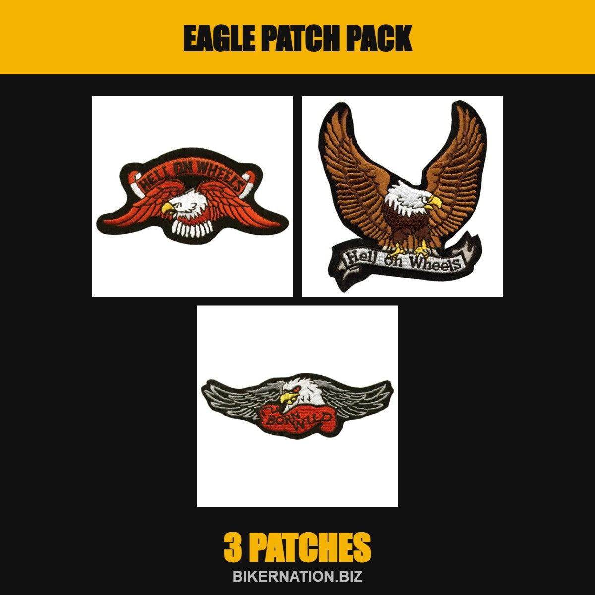 Eagle Patch Pack – 3 Patches