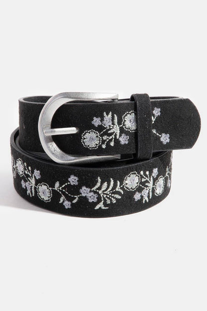 Soft Floral Embroidered Belt: SDBR