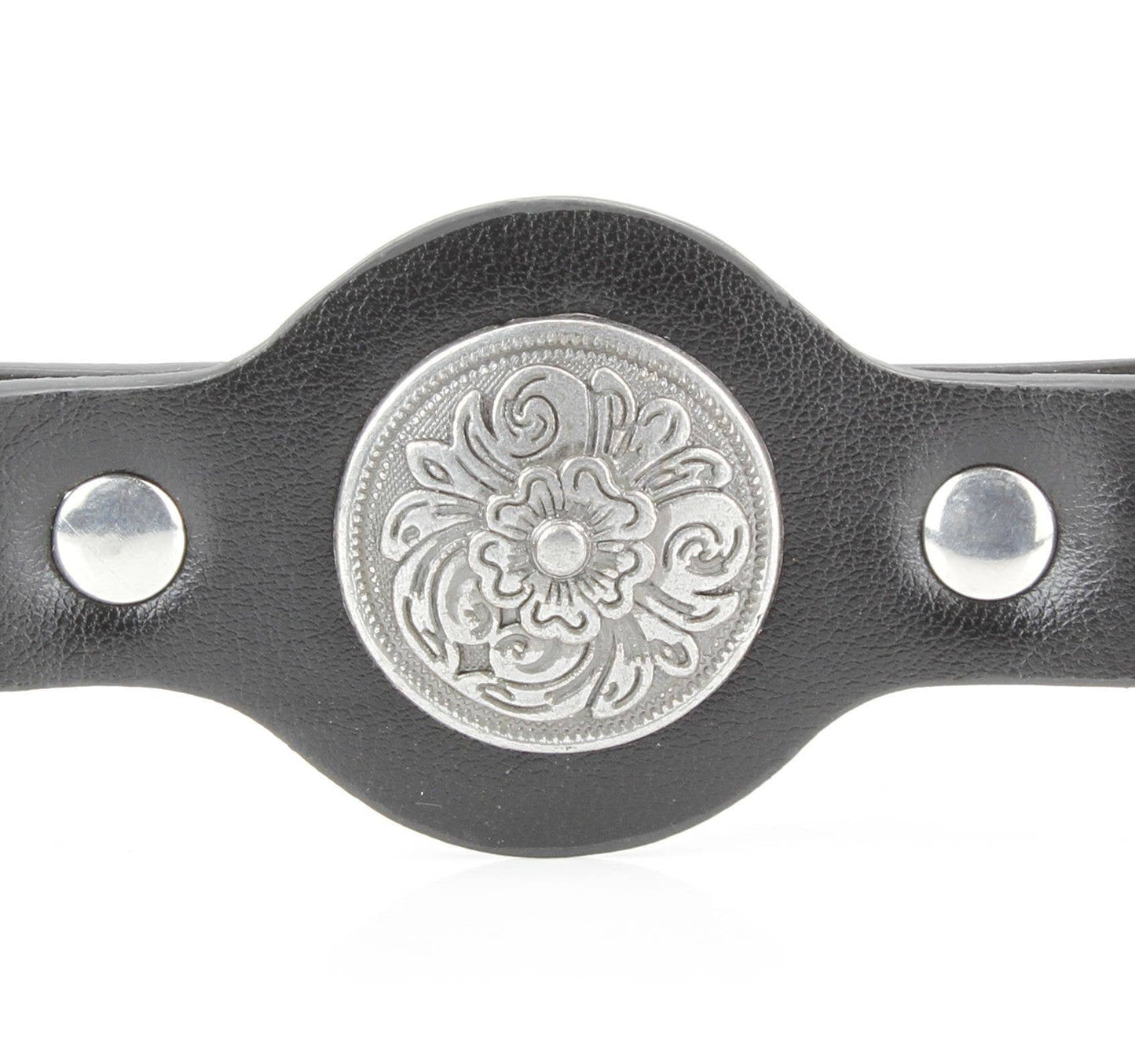 Women’s Black Concho Belt Sunburst Brass ABLB 37-2560